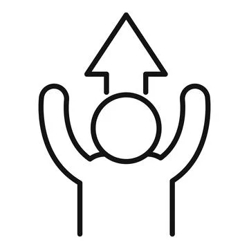 Mentor trainer icon outline . Training career Stock Illustration