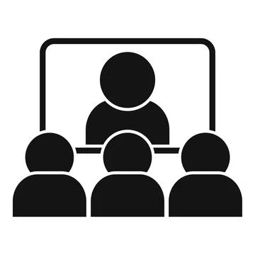 Mentor training icon simple . Business career Stock Illustration
