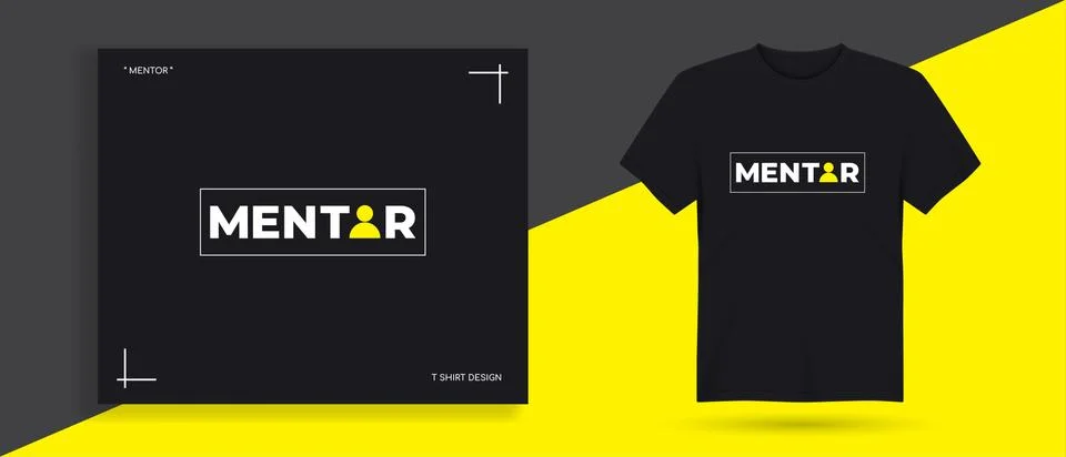 Mentor typography t shirt design Stock Illustration