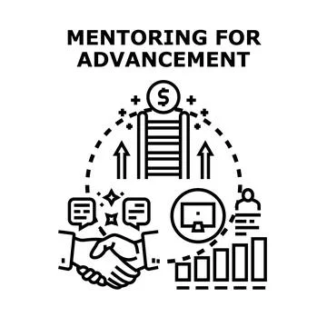 Mentoring for advancement in business development Stock Illustration