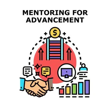 Mentoring for advancement in business development Stock Illustration