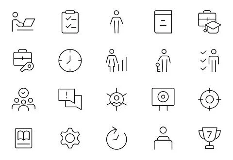 Mentoring and Coaching Icon set. Vector-Based Icons for Mentorship, Leaders.. Stock Illustration