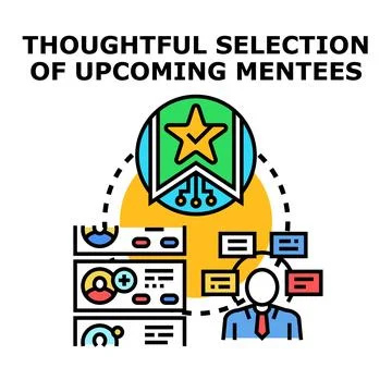 Mentoring program selecting new future candidates concept Ilustração Stock
