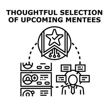 Mentoring program selecting new future candidates concept Stock Illustration