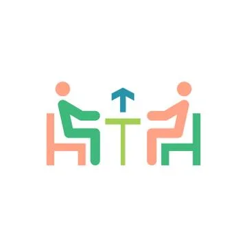 Mentoring vector icon logo design Stock Illustration