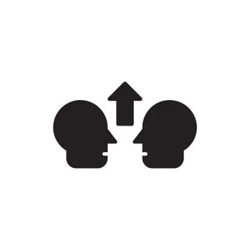 Mentoring vector icon logo design Stock Illustration