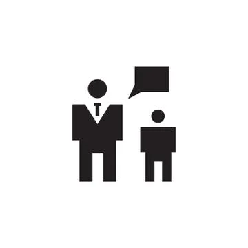 Mentoring vector icon logo design Stock Illustration