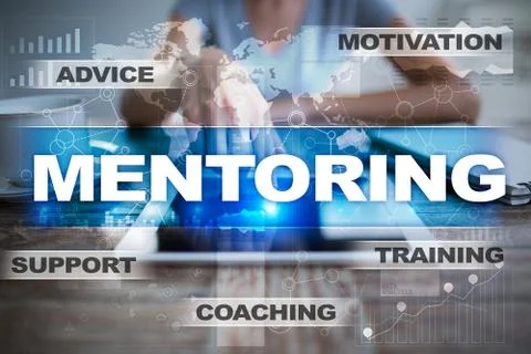 Mentoring on the virtual screen. Education concept. E-Learning. Success. Stock-Fotos