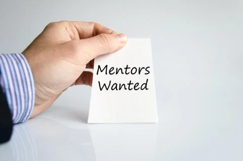 Mentors wanted text concept Stock Photos