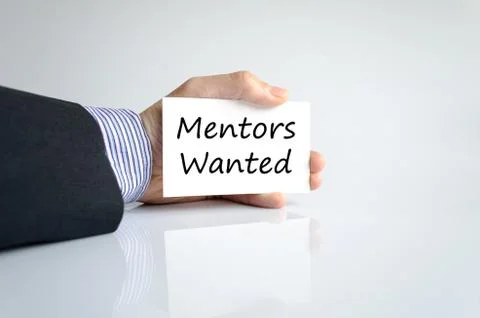 Mentors wanted text concept Stock Photos