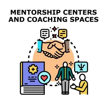 Mentorship coaching and educational learning services 스톡 일러스트