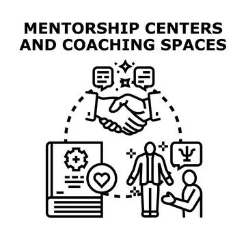 Mentorship coaching and educational learning services 스톡 일러스트