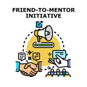 Mentorship program connecting people for knowledge sharing 스톡 일러스트