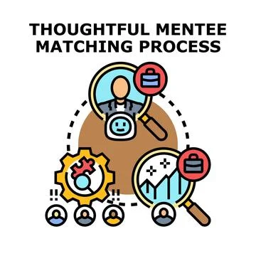 Mentorship program matching professional development process 스톡 일러스트
