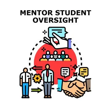 Mentorship program providing education, guidance, and professional developmen Stock Illustration