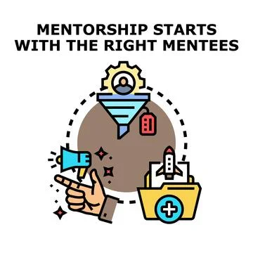 Mentorship program selecting right candidates for development Stock Illustration
