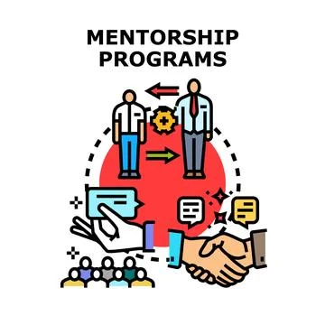 Mentorship programs concept for professional development guidance 스톡 일러스트