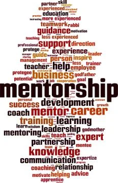 Mentorship word cloud Stock Illustration