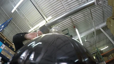 Mentos thrown in cola create an explosion in laboratory Stock Footage 99049169