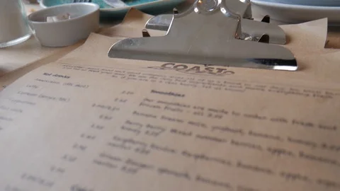 Menu 001 Video stock 91686532