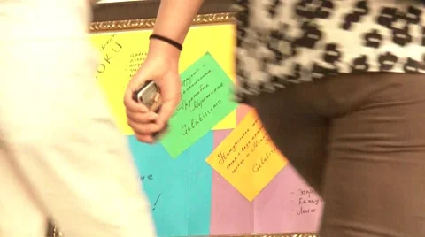 Menu And People In The Background Stock Footage 7765927