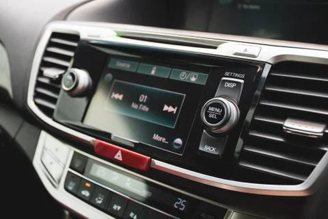 Menu and Select button of head unit. Stock Photos