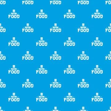 Menu asian food pattern vector seamless blue Stock Illustration