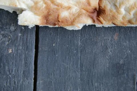 Menu background. Georgian bread lavash on dark rustic background. Stock Photos