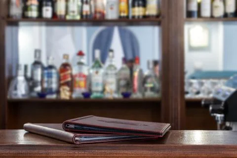 Menu on the bar 库存照片