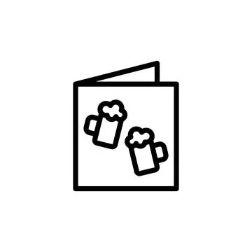 Menu, beer, pub icon. Simple line, outline vector elements of international beer 스톡 일러스트