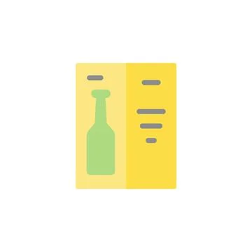 Menu, beer, pub icon. Simple color vector elements of international beer day Illustrazione stock