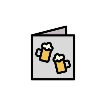 Menu, beer, pub icon. Simple color with outline vector elements of international イラスト素材