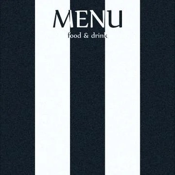 Menu with a black and white stripe Stock Illustration