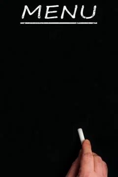 Menu on black board Stock Illustration