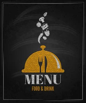 Menu board chalk design background Stock Illustration