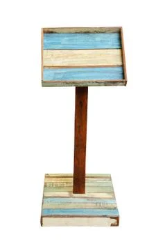 Menu board stand isolated Stock Photos