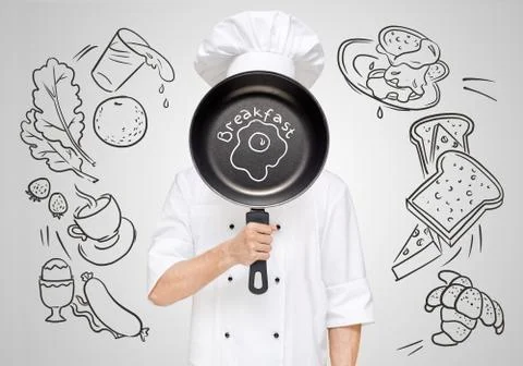 Menu for breakfast. Stock Photos
