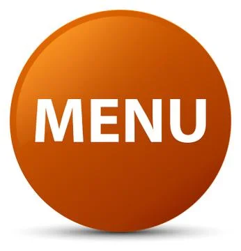 Menu brown round button Stock Illustration