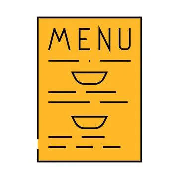 Menu buffet icon color illustration Stock Illustration