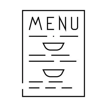 Menu buffet line icon vector illustration Stock Illustration
