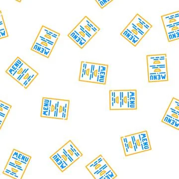 Menu buffet vector seamless pattern Stock Illustration