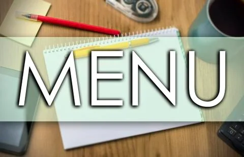 MENU -  business concept with text Stock Illustration