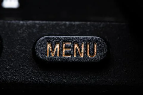 The Menu button is close on the camera. Old and dirty Stock Photos