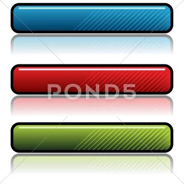 Menu Button Icon Set Stock Illustration