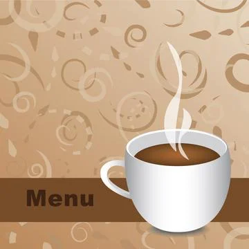 Menu cafe background illustration design Stock Illustration