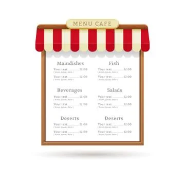 Menu cafe design Stock Illustration
