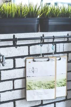 Menu in a cafe for ordering Stock Photos