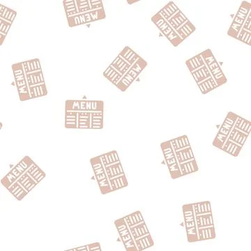 Menu canteen glyph vector seamless pattern イラスト素材