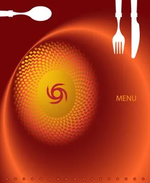 Menu card design template Stock Illustration