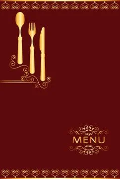 Menu card design template Stock Illustration